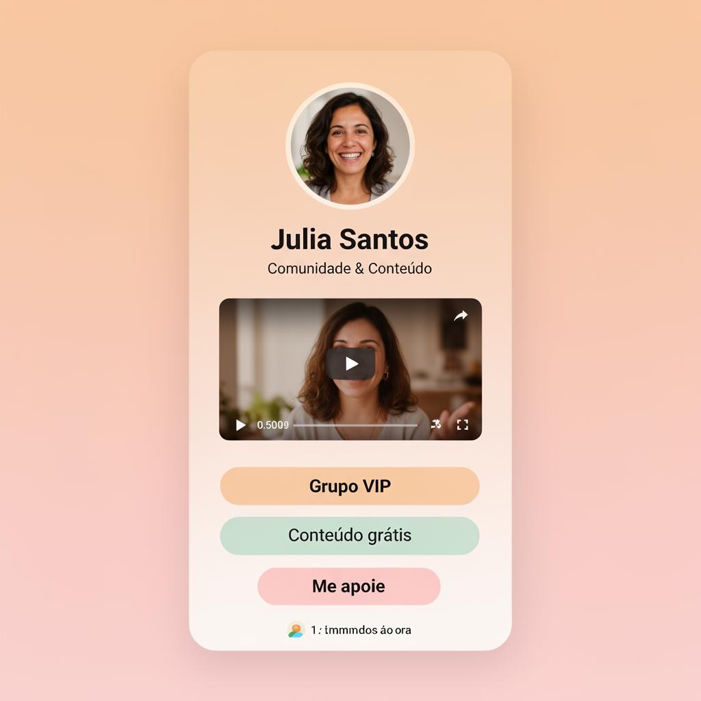 Prévia do template Comunidade com canais e conteúdos organizados